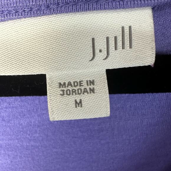 J Jill Dress Womens Med Purple Stretch Pockets Short Sleeve Beach Vacation Boho - Picture 8 of 14
